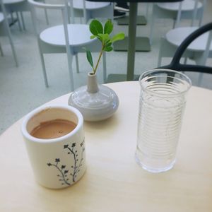 Spicy cacao beverage with rice 'milk' at Raw to Go Kitchen in Moscow