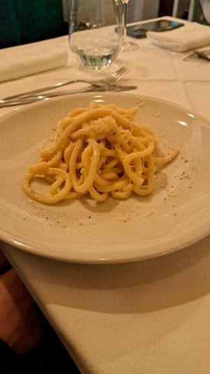 Cacio e pepe at Green Corner in Lodi