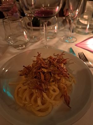 Cacio e pepe (e carciofi) per San Valentino at Green Corner in Lodi