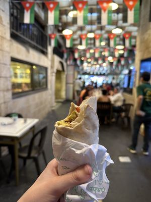 Falafel Wrap  at Hashem in Amman