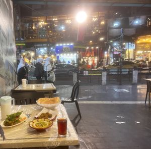 Falafel, Hummus & salad  at Hashem in Amman