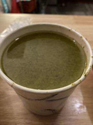 Cream of Broccoli 🥦 soup  at Happy Vegans in Hoboken
