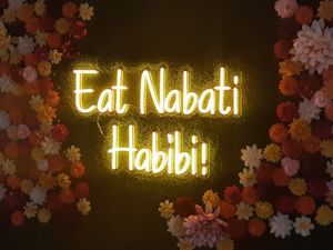 Cute sign at Eat Nabati in Toronto