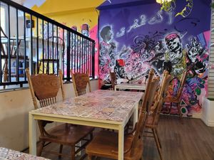 Indoor seating at Eat Nabati in Toronto