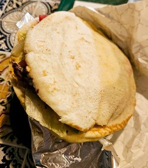 Cairo Kofta with pita at Eat Nabati in Toronto