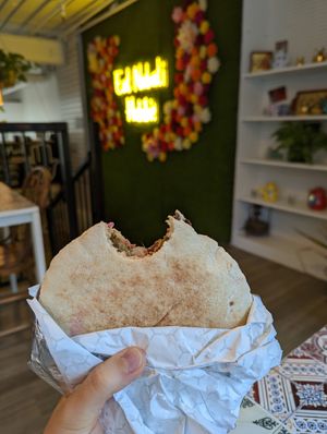 Egyptian falafel pita at Eat Nabati in Toronto
