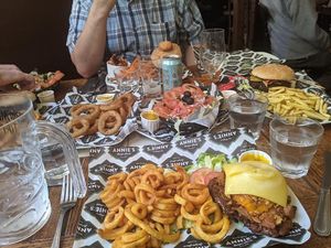 A selection of vegan meals at Annie's at Annie's Burger Shack in Nottingham
