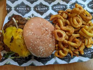 Thin Lizzy vegan burger at Annie's Burger Shack in Nottingham