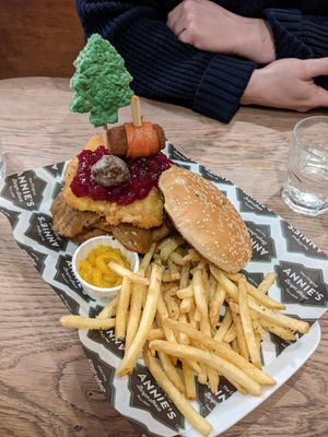 The vegan 'Noel burger' at Annie's Burger Shack in Nottingham