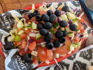Side salad at Annie's Burger Shack in Nottingham