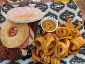 South Carolina burger at Annie's Burger Shack in Nottingham