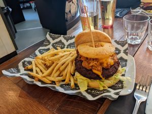 South Carolina burger at Annie's Burger Shack in Nottingham