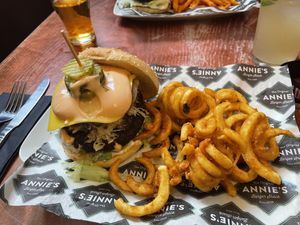 Amazing vegan burger  at Annie's Burger Shack in Nottingham