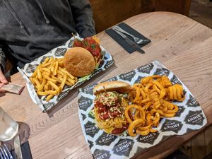 Vegan Italian 'meat'ball special burgers at Annie's Burger Shack in Nottingham