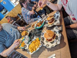 Selection of vegan dishes at Annie's at Annie's Burger Shack in Nottingham
