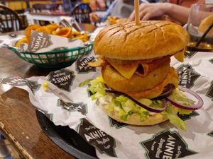 Burger at Annie's Burger Shack in Nottingham