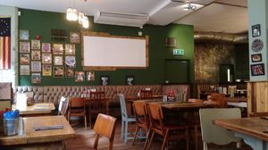 Decor at Annie's Burger Shack in Nottingham