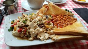 Tofu scramble at Annie's Burger Shack in Nottingham