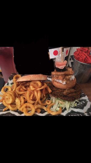 The Japanese Oishii Burger of the month!!! at Annie's Burger Shack in Nottingham
