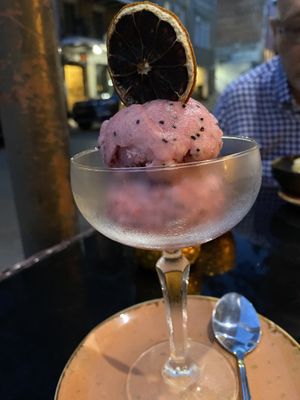 Dragonfruit sorbet  at Thaihey Thaifood in New Orleans