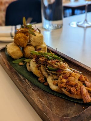 Fried tofu and lotus root 2 at Thaihey Thaifood in New Orleans