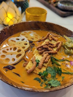 Khao Soi vegan curry at Thaihey Thaifood in New Orleans