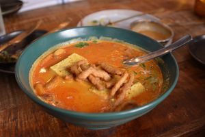 Khao soi tofu  at Thaihey Thaifood in New Orleans