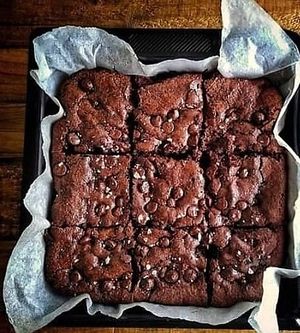 Our famous vegan brownies! at Laxey Kitchen in Laxey