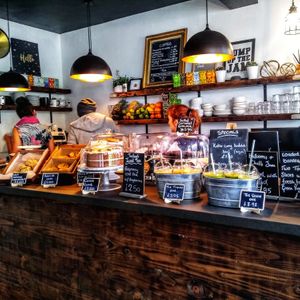 The Laxey kitchen counter at Laxey Kitchen in Laxey