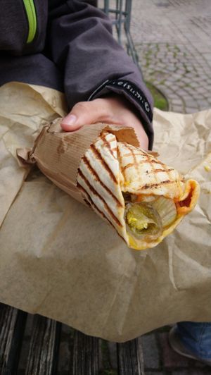 Feuerwehrmann wrap with Kebab at Gustav Grün in Oldenburg