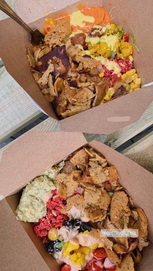 Super leckerer Hummus, das vegane Kebab war etwas trocken,.. alles in allem ganz lecker aber kein Muss  at Gustav Grün in Oldenburg