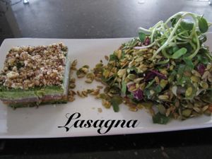 Lasagna at Chef Sara's Raw Vegan Academy and Cafe in Cave Creek