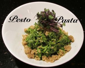 Pesto Pasta at Chef Sara's Raw Vegan Academy and Cafe in Cave Creek