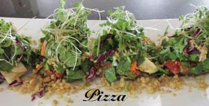 Pizza at Chef Sara's Raw Vegan Academy and Cafe in Cave Creek
