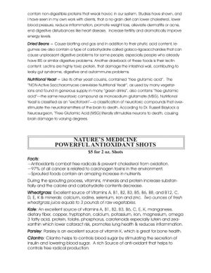 Menu Page 3 at Chef Sara's Raw Vegan Academy and Cafe in Cave Creek