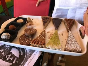 Dessert tray at Chef Sara's Raw Vegan Academy and Cafe in Cave Creek