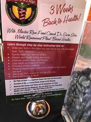 Health program at Chef Sara's Raw Vegan Academy and Cafe in Cave Creek