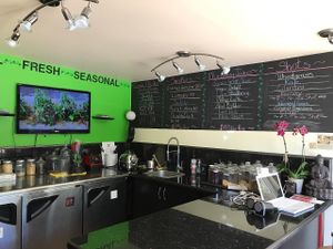 Inside  at Chef Sara's Raw Vegan Academy and Cafe in Cave Creek