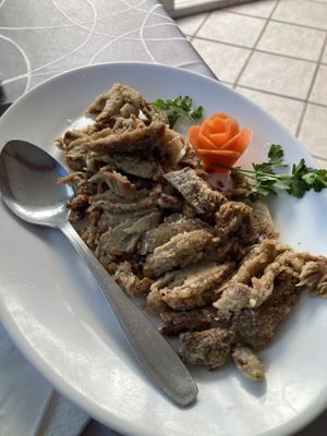 vegan "duck"  at Chino China Town in Fuerteventura