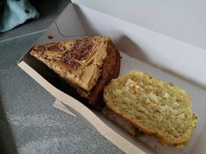 Coffee cake and lemon loaf cake at The Sound Lounge in Sutton