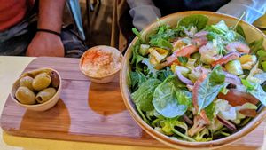 Huge salad of the day  at The Sound Lounge in Sutton