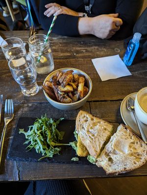 Fish finger and triple cooked chips at The Sound Lounge in Sutton