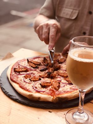 Pizza and a Pinot at The Sound Lounge in Sutton