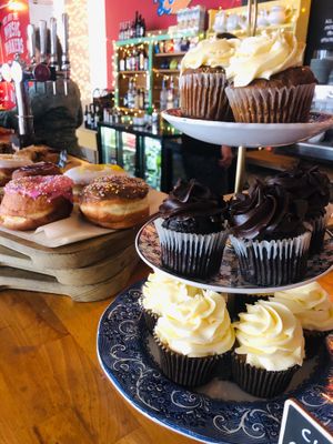 Fresh cakes and doughnuts available at The Sound Lounge in Sutton
