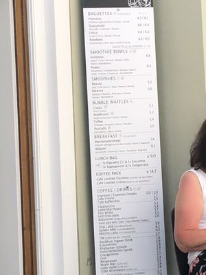 Menu  at Cafe Loumee in Fuessen