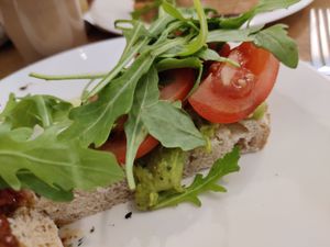 Bread with Guacamole at Cafe Loumee in Fuessen