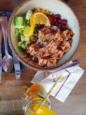 Mango-Kokos-Soße mit marinieren Tofu at Mr Tu in Cottbus