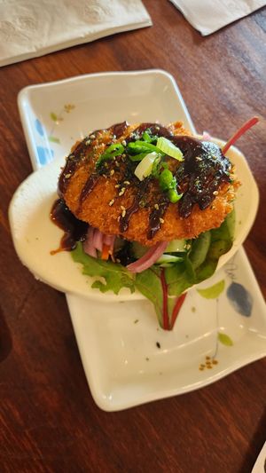 Vegan bao bun at Soho Ramen & Sake Bar in Temecula