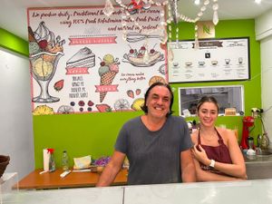   at Arte Italiano Gelateria in Kefalonia