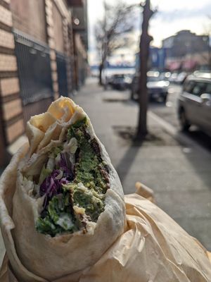 Falafel wrap at Doner Box in Seattle